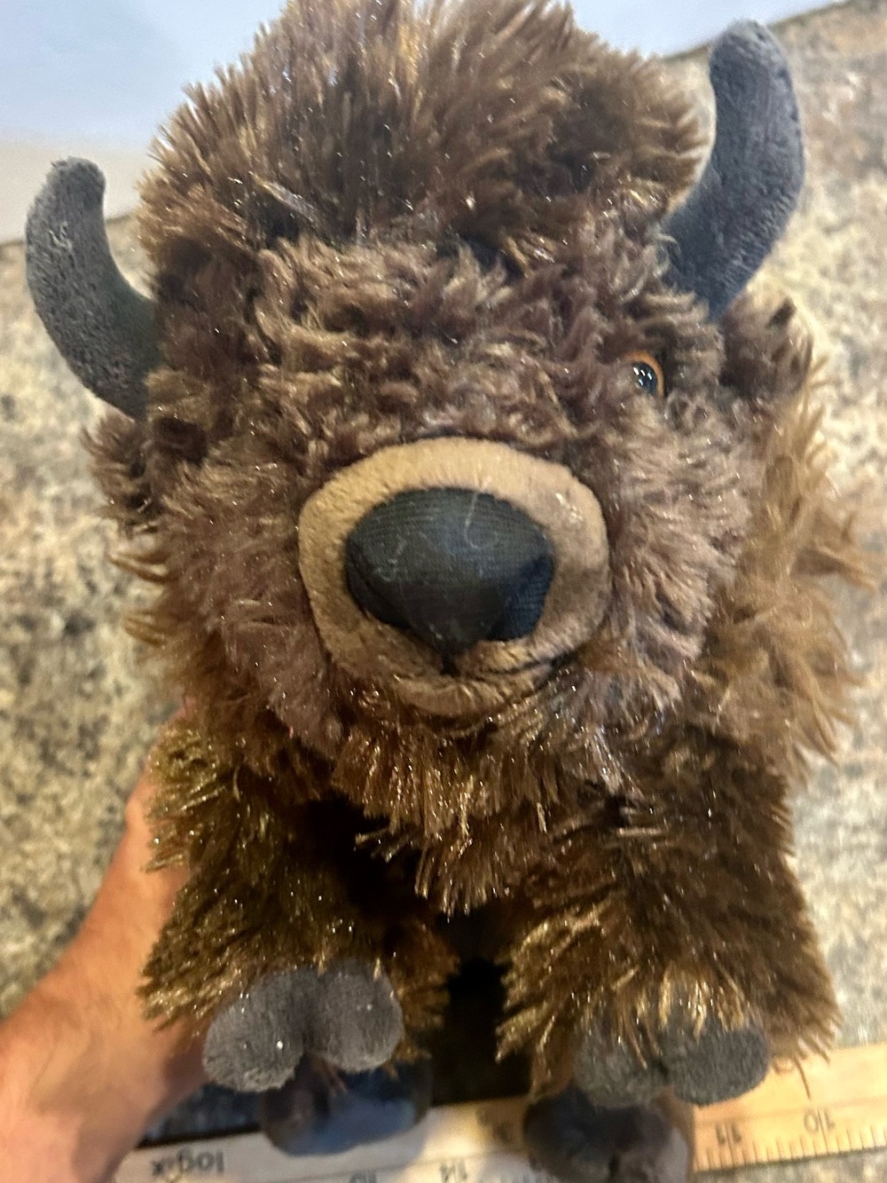Plush Brown Buffalo Stuffed Animal - Soft Kids Toy